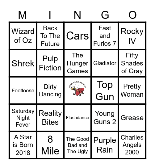 Movie Hits! Bingo Card