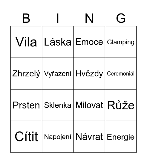Bachelor Bingo Card