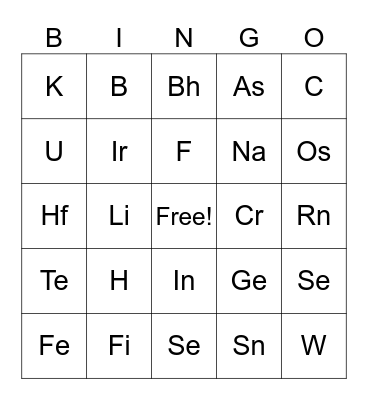 BINGO BANKER Bingo Card