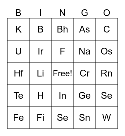 BINGO BANKER Bingo Card