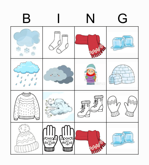 WINTER Bingo Card