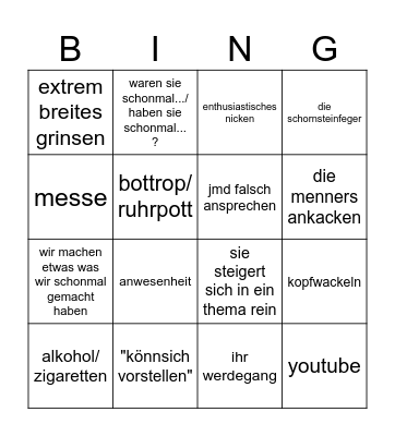 frau drab Bingo Card