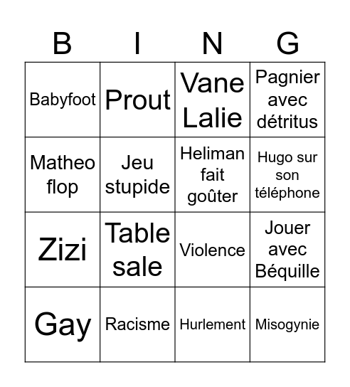 Bingo Midi Bingo Card