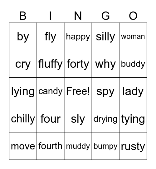 73&74 Bingo Card