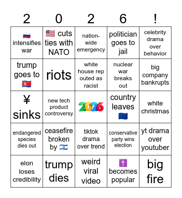 2026 Bingo Card