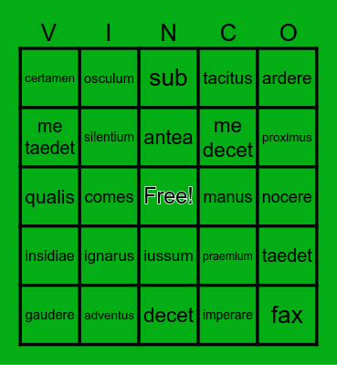Stage 27 Bingo Card