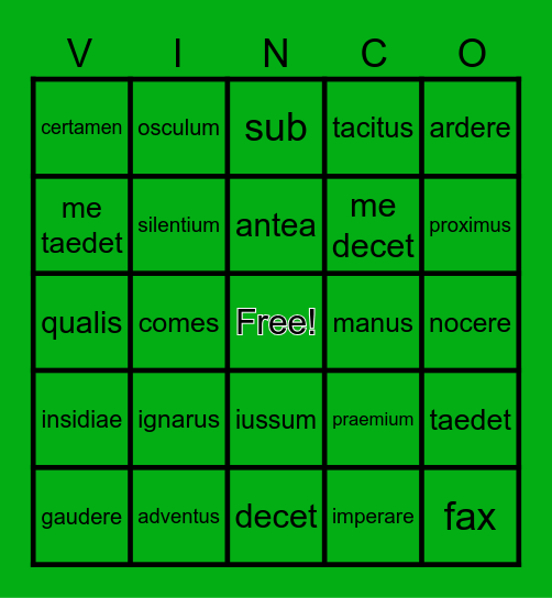 Stage 27 Bingo Card