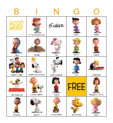 Peanuts Bingo Card