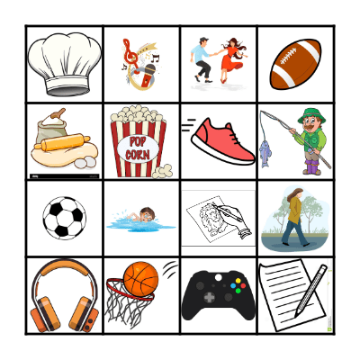 Les sports et loisirs Bingo Card