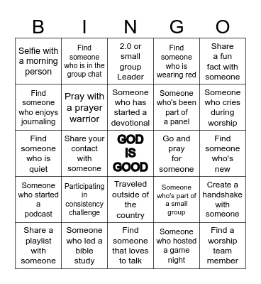 CHOSEN 2.0 Bingo Card