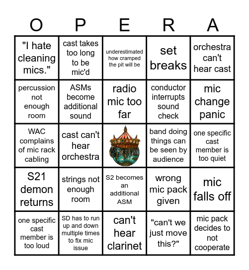 Candide Bingo Card