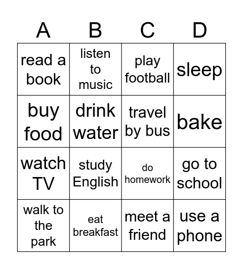 What, what time, where, when, why, who, how, how often... Bingo Card