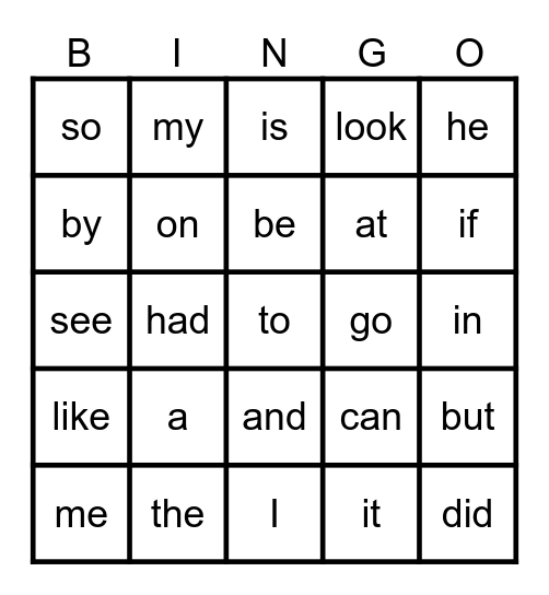 K25 Bingo Card