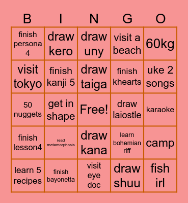 2026 bingo Card