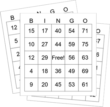 Traditional Number Bingo 1-75